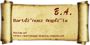 Bartánusz Angéla névjegykártya
